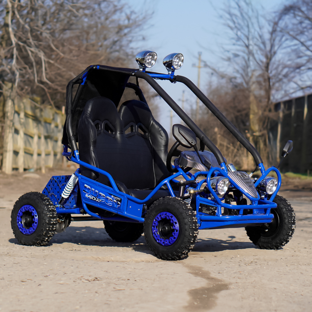 Buggy electric pentru 2 copii NITRO Gokart Hunt 650W 36V 20Ah, culoare albastra [3]