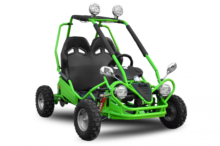 Kart electric pentru copii intre 4 si 9 ani cu 2 locuri, NITRO Buggy, 450W putere, 36V, culoare verde Hollicy