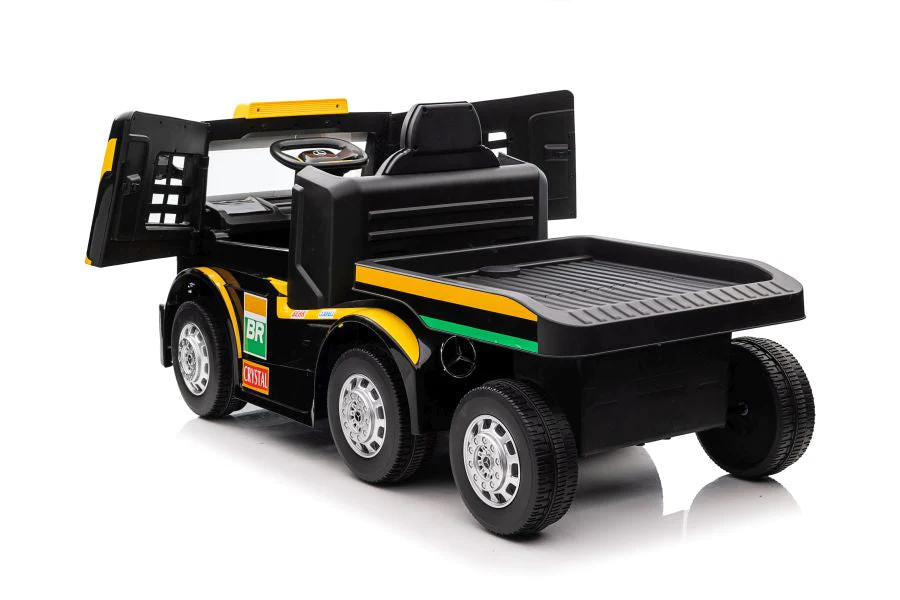 Camion electric + platforma, Mercedes-Benz Axor 90W 12V STANDARD, culoare Galbena [14]