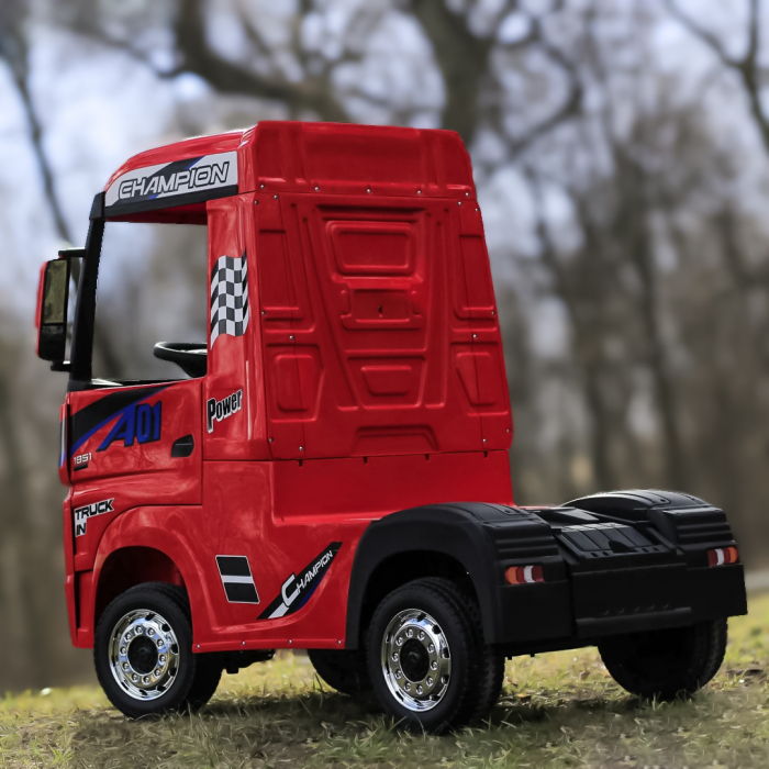 Camion electric Mercedes ACTROS 4x4 180W 12V PREMIUM #Rosu [6]