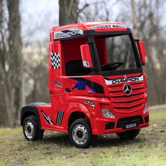Camion electric Mercedes ACTROS 4x4 180W 12V PREMIUM #Rosu [4]