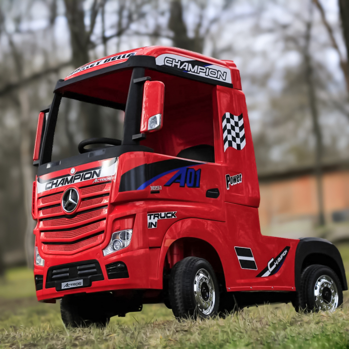 Camion electric Mercedes ACTROS 4x4 180W 12V PREMIUM #Rosu [2]
