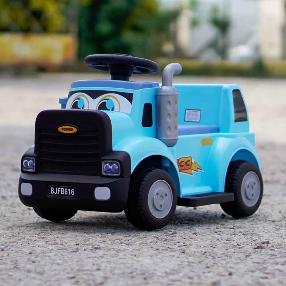Camion electric multifunctional 2 in1 Lightning 33 pentru copii 18-36 luni,  30W 6V, culoare Light blue [2]