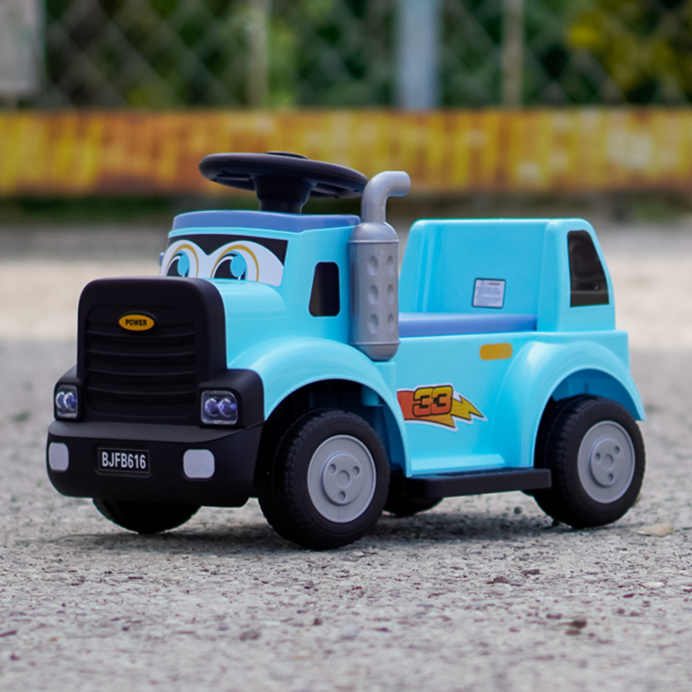 Camion electric multifunctional 2 in1 Lightning 33 pentru copii 18-36 luni,  30W 6V, culoare Light blue [11]