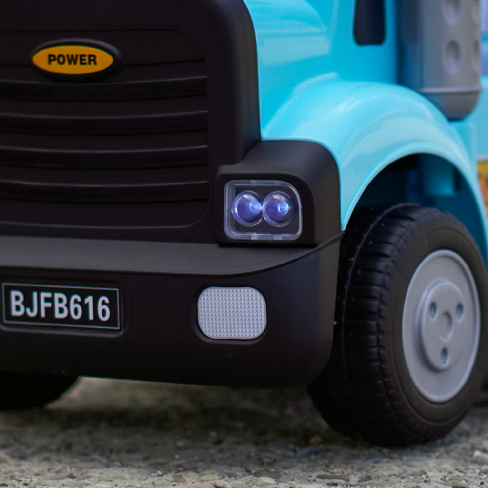 Camion electric multifunctional 2 in1 Lightning 33 pentru copii 18-36 luni,  30W 6V, culoare Light blue [12]