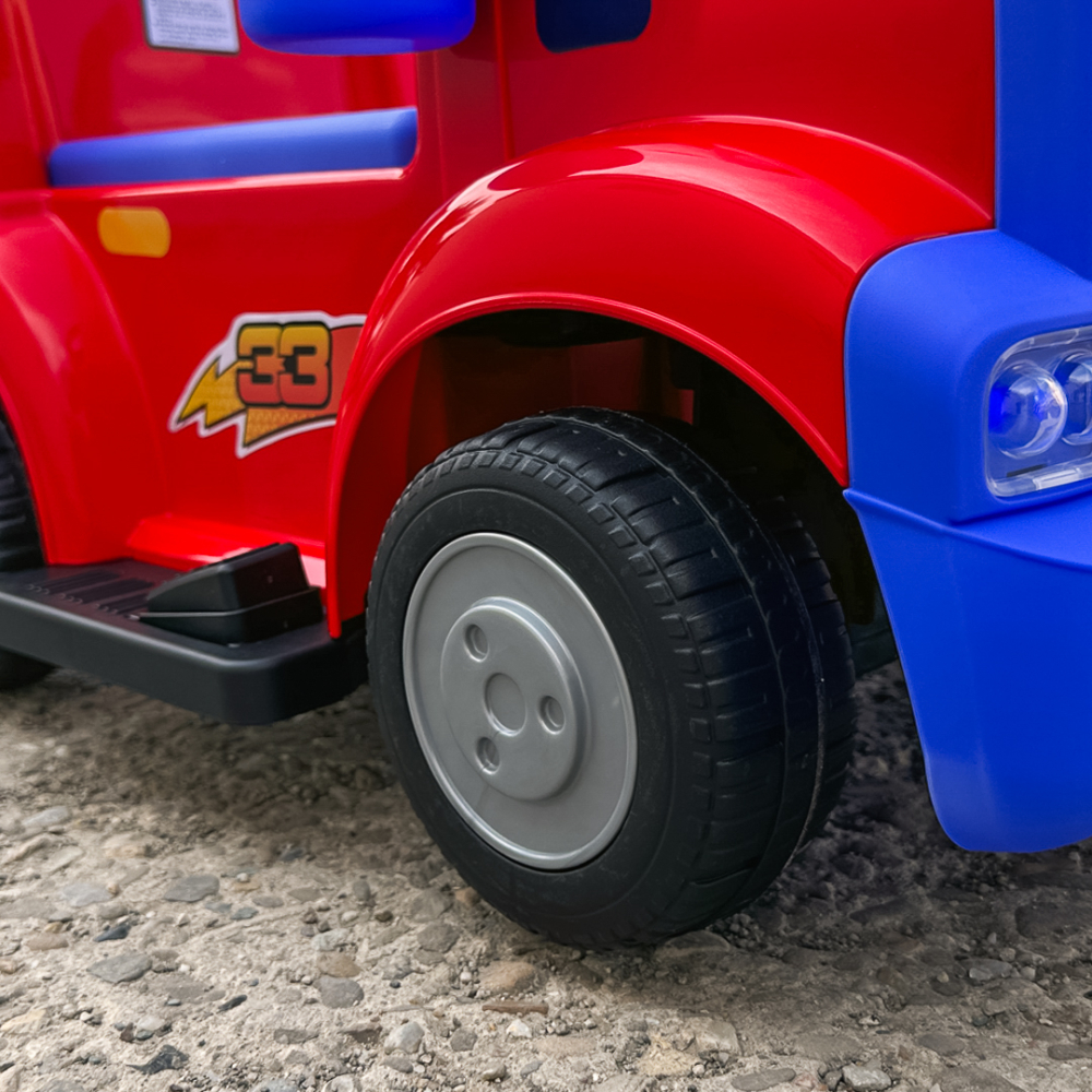 Camion electric multifunctional 2 in1 Lightning 33 pentru copii 18-36 luni,  30W 6V, culoare rosie [12]