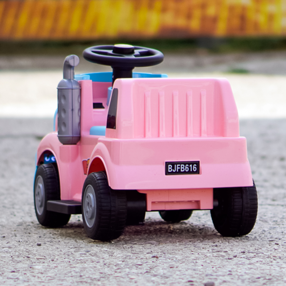 Camion electric multifunctional 2 in1 Lightning 33 pentru copii 18-36 luni,  30W 6V, culoare roz [6]