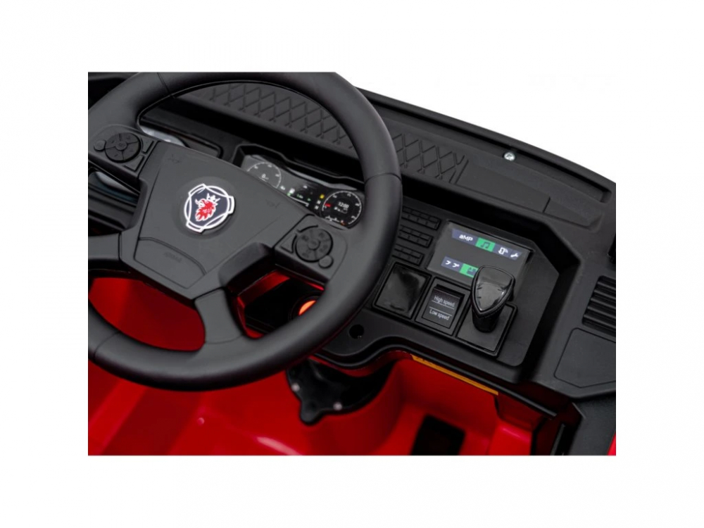 Camion electric pentru copii SCANIA R-SERIES 4x4 180W 12V 14Ah PREMIUM, rosu [19]