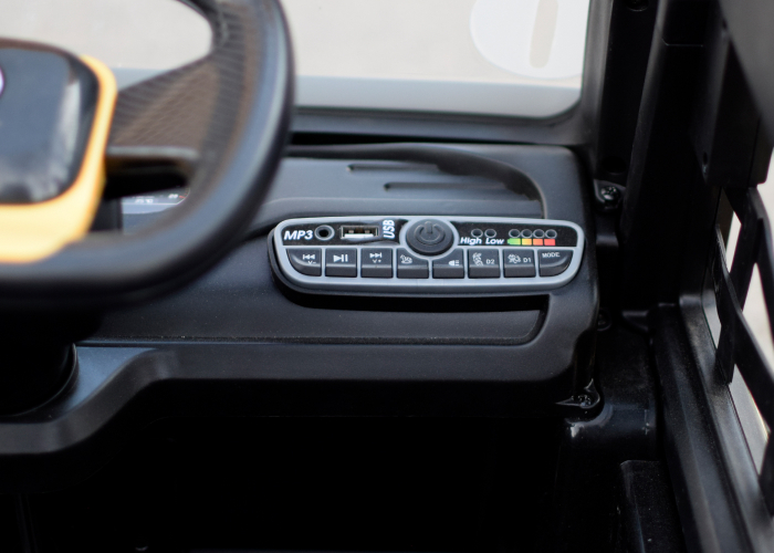 Camion electric + platforma, Mercedes-Benz Axor 90W 12V STANDARD, culoare Galbena [9]
