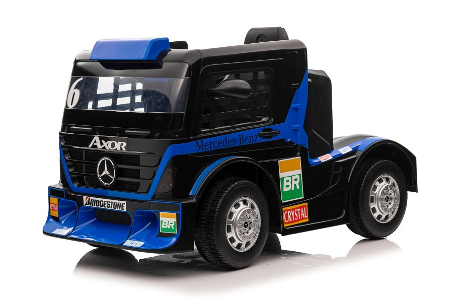 Camion electric pentru copii, Mercedes-Benz Axor 90W 12V PREMIUM, culoare Navy blue [7]