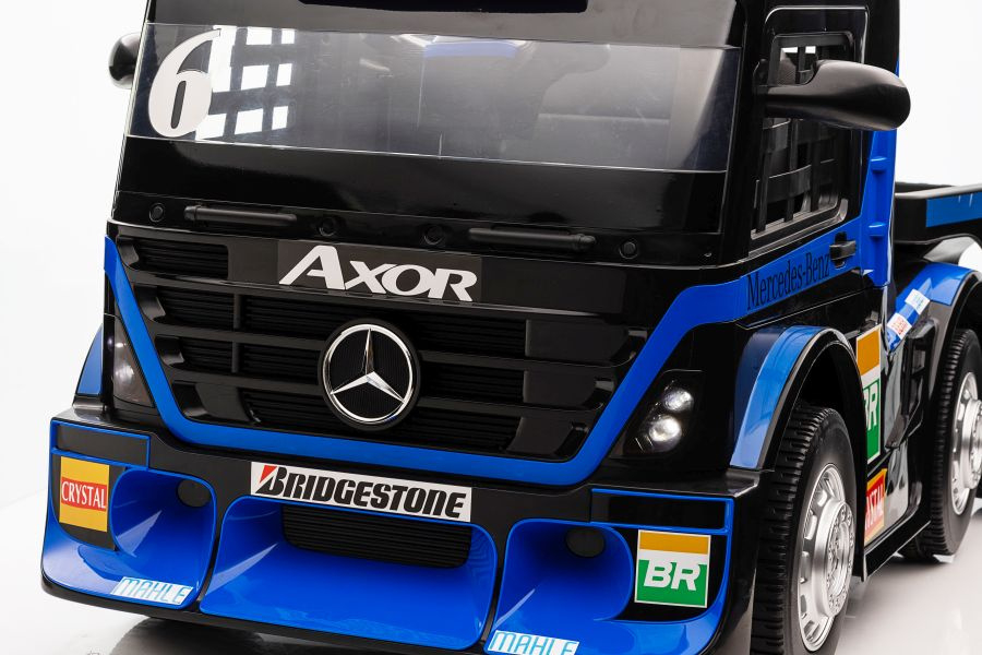 Camion electric pentru copii, Mercedes-Benz Axor 90W 12V PREMIUM, culoare Navy blue [3]