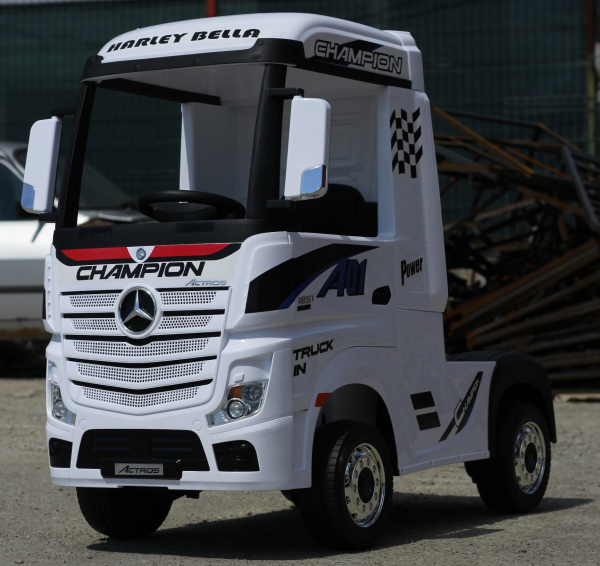 Camion electric Mercedes ACTROS 4x4 180W 12V PREMIUM #Alb [3]
