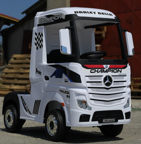 Camion electric Mercedes ACTROS 4x4 180W 12V PREMIUM #Alb [7]