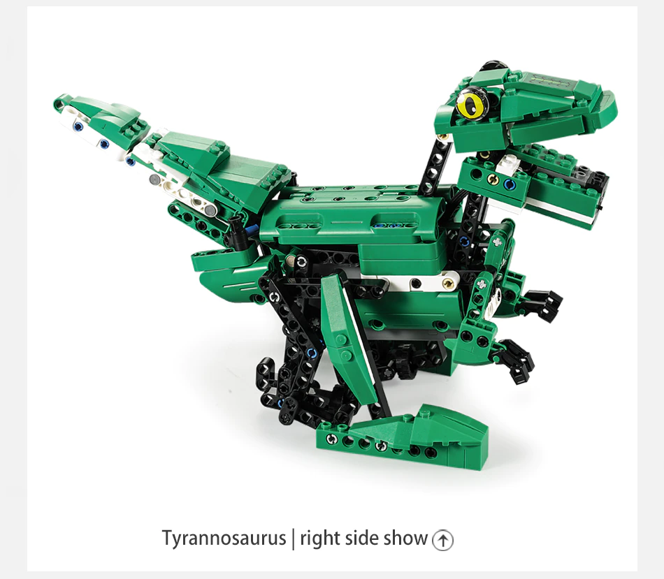 Jucarie Dinozaur sau crocodil 2 in 1 cu RC, set constructie CADA din 435 piese [15]