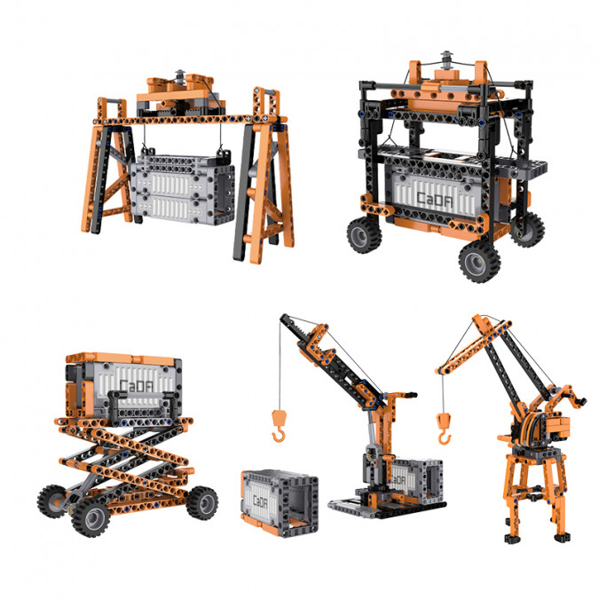 Set constructie pentru copii din 634 piese, 10 in 1 CADA, Camion de jucarie sau alte 9 utilaje [13]