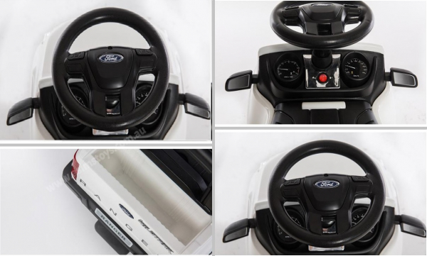 Carucior electric pentru copii 3 in 1 Ford Ranger STANDARD #Alb [6]