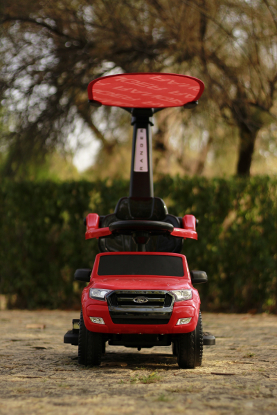 Carucior & masinuta electrica pentru copii 3 in 1 Ford Ranger STANDARD #Rosu [2]