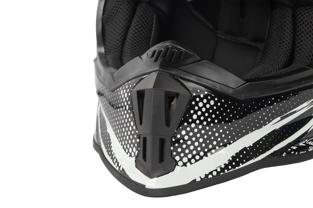 Casca de protectie pentru copii BRO Kimo Cross V2 SPORT cu ventilatie si vizor reglabil, neagra [4]