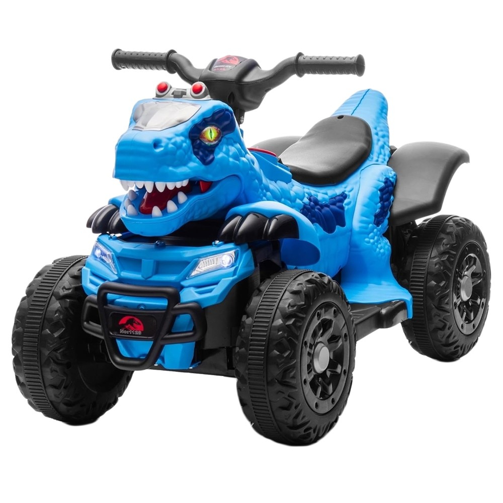 Dinozaur electric pentru copii, Kinderauto T-REX 35W 6V cu telecomanda inclusa, premium, Albastru [1]