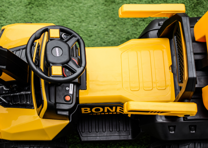 Excavator + bascula electrica Kinderauto Bonet 60W 12V, culoare galbena [13]
