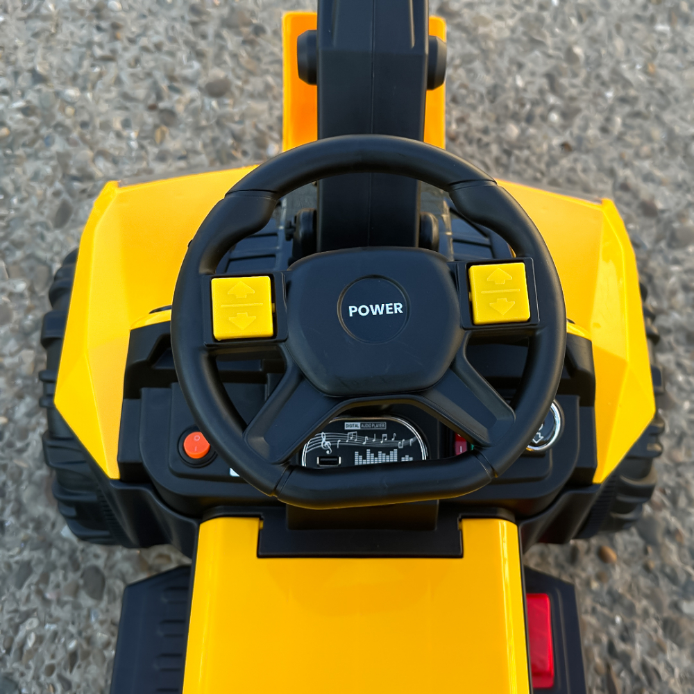 Excavator + bascula electrica Kinderauto Bonet 60W 12V, Telecomanda, culoare galbena [14]