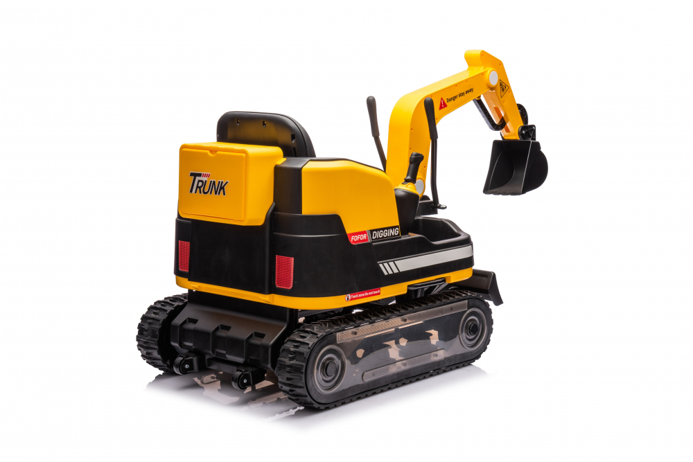 Excavator electric pentru copii Kinderauto X7, 110W, 12V-12Ah, scaun tapitat, telecomanda, galben [23]