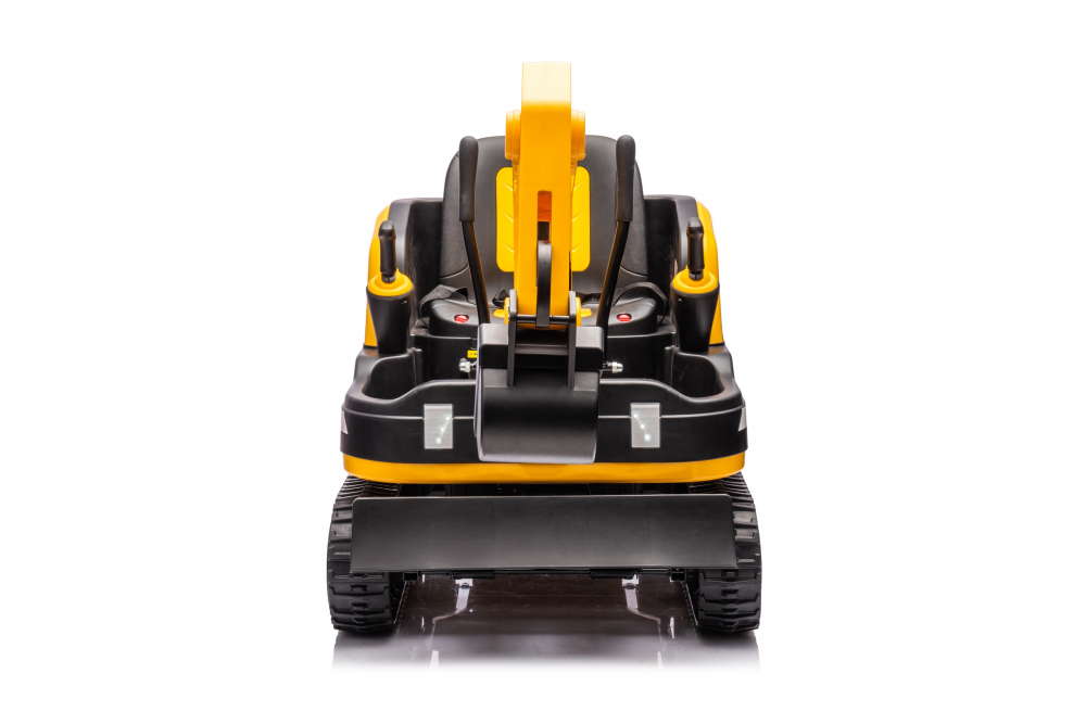 Excavator electric pentru copii Kinderauto X7, 110W, 12V-12Ah, scaun tapitat, telecomanda, galben [18]