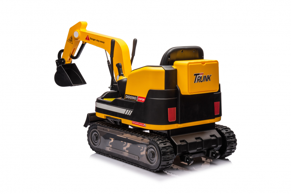 Excavator electric pentru copii Kinderauto X7, 110W, 12V-12Ah, scaun tapitat, telecomanda, galben [21]