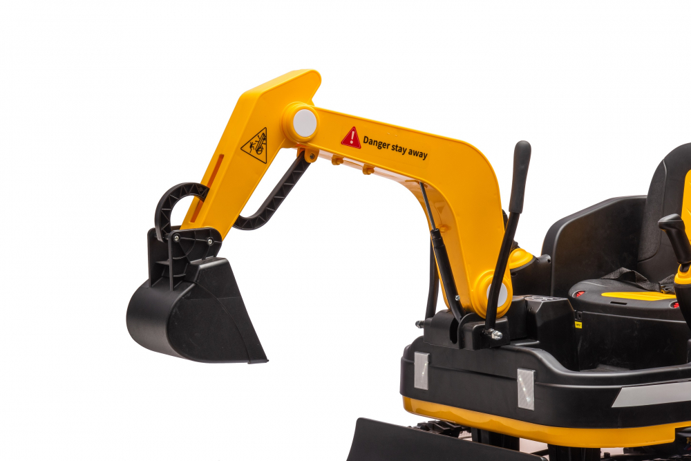 Excavator electric pentru copii Kinderauto X7, 110W, 12V-12Ah, scaun tapitat, telecomanda, galben [28]