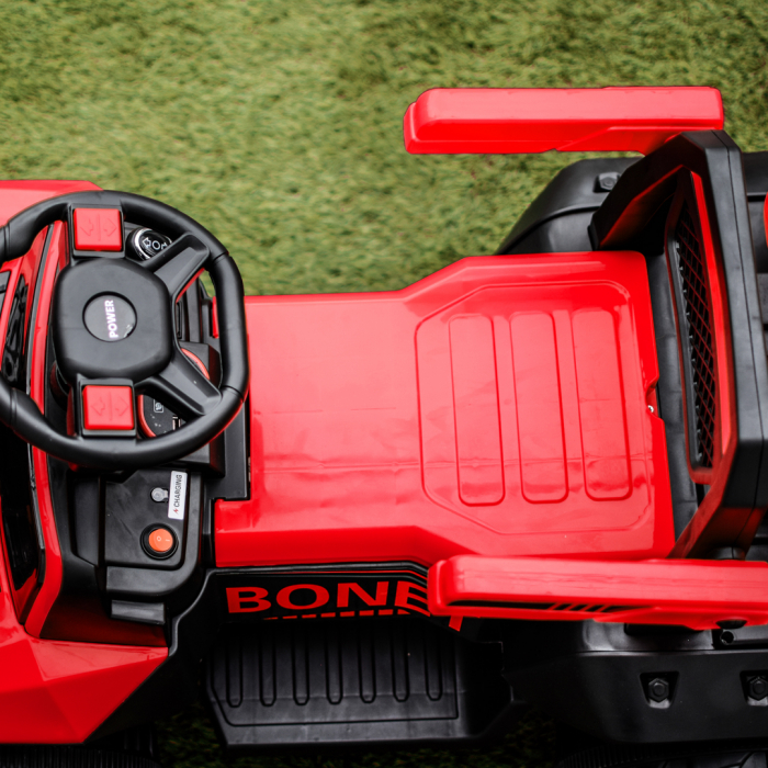 Excavator + bascula electrica Kinderauto Bonet 60W 12V, Telecomanda, culoare Rosie [9]