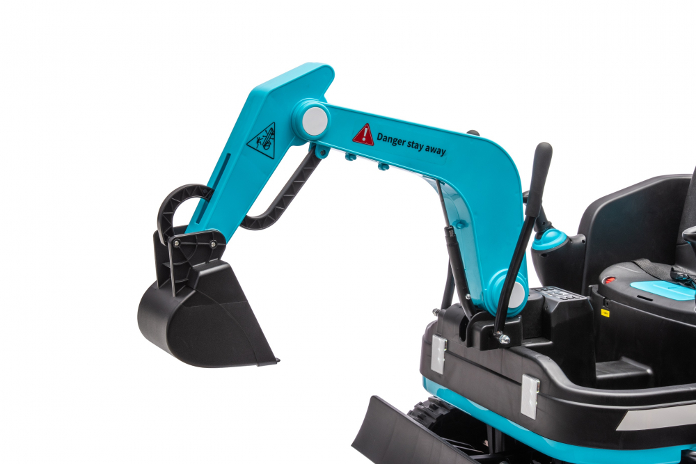 Excavator electric pentru copii Kinderauto X7, 110W, 12V-12Ah, scaun tapitat, telecomanda, Premium, albastru [6]