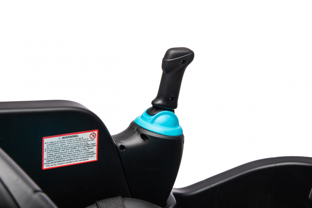 Excavator electric pentru copii Kinderauto X7, 110W, 12V-12Ah, scaun tapitat, telecomanda, Premium, albastru [12]