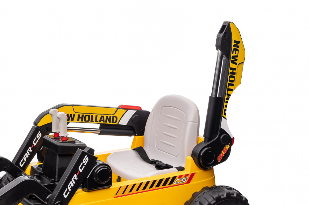 Incarcator frontal pentru copii NEW Holland 300W 12V, incarcator actionat electric, galben [16]