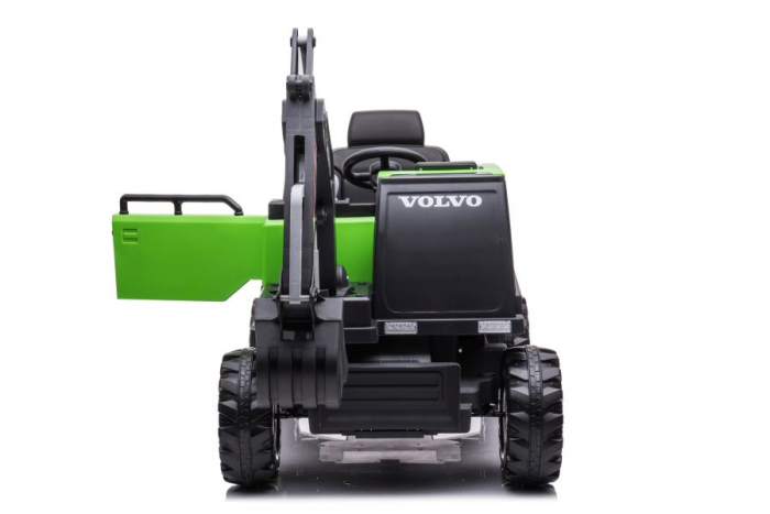 Excavator electric pentru copii Volvo 90W 12V, incarcator actionat electric, culoare verde [13]