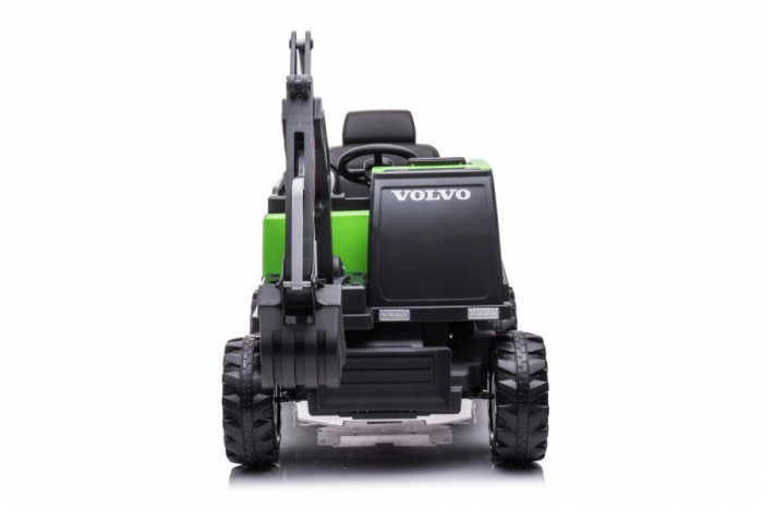 Excavator electric pentru copii Volvo 90W 12V, incarcator actionat electric, culoare verde [3]