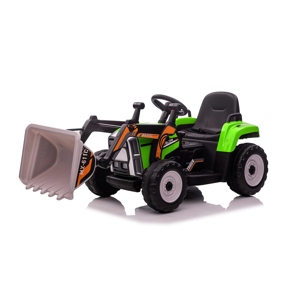 Excavator electric copii  BJ611C, 60W, 12V, verde [6]