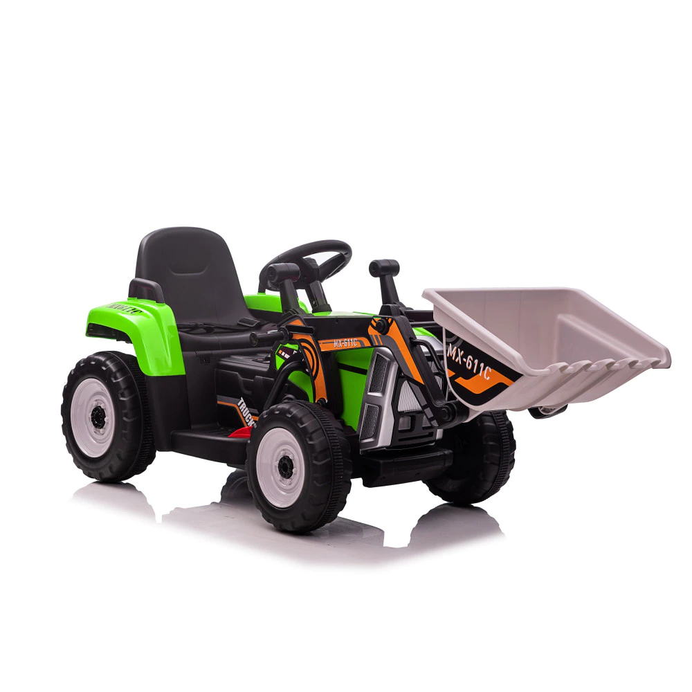 Excavator electric copii  BJ611C, 60W, 12V, verde [2]