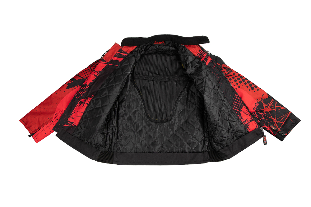 Geaca KIMO Kids BRO Motocross cu aparatori, ideal pentru copii pasionati de motocross, rosu [3]