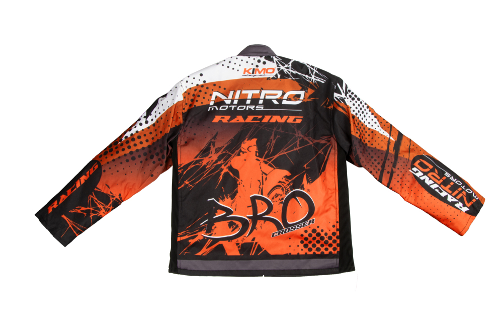 Geaca KIMO Kids BRO Motocross cu aparatori, ideal pentru copii pasionati de motocross, portocalie [2]