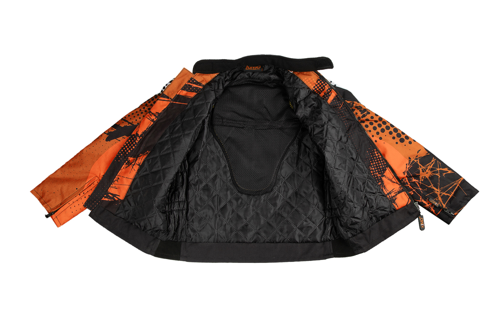 Geaca KIMO Kids BRO Motocross cu aparatori, ideal pentru copii pasionati de motocross, portocalie [3]