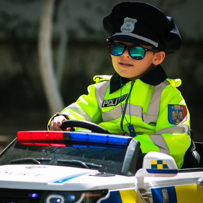 Geaca de politie pentru copii cu sapca, marime 110-116 [3]