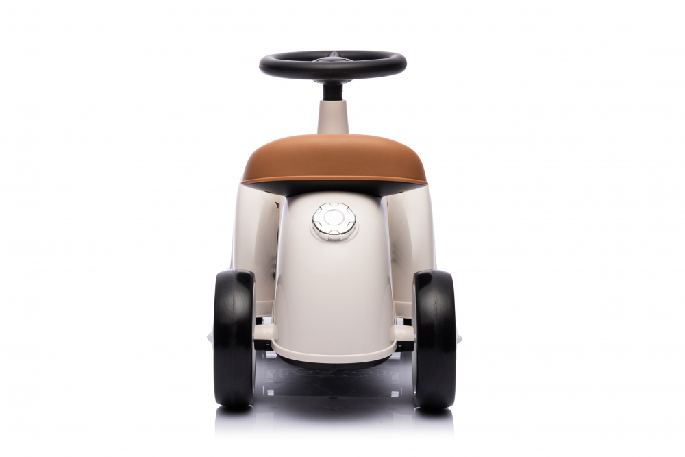 Masinuta premergator fara pedale, Kinderauto Retro Baby Car cu roti moi, alba [18]