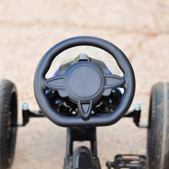 GO Kart cu pedale, 5-10 ani, Kinderauto Thunder, roti EVA, culoare albastra [10]