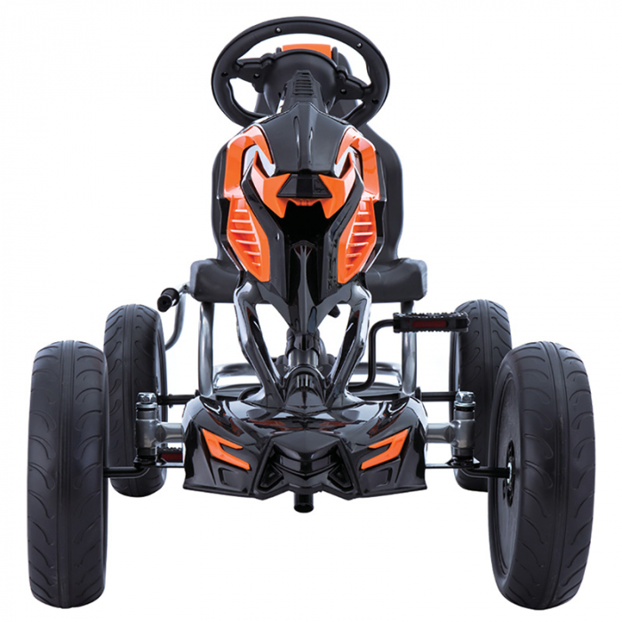 GO Kart cu pedale, 5-10 ani, Kinderauto Thunder, roti EVA, culoare Neagra [11]