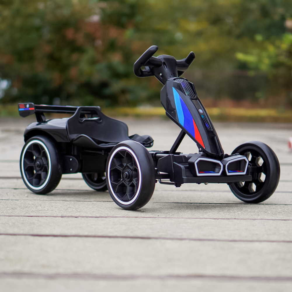 Go-Kart electric recomandat 3-7 ani, 70W, 12V 4.5Ah,  roti moi si telecomanda, negru [4]