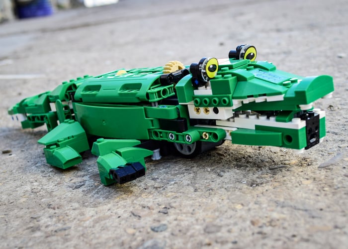 Jucarie Dinozaur sau crocodil 2 in 1 cu RC, set constructie CADA din 435 piese [3]