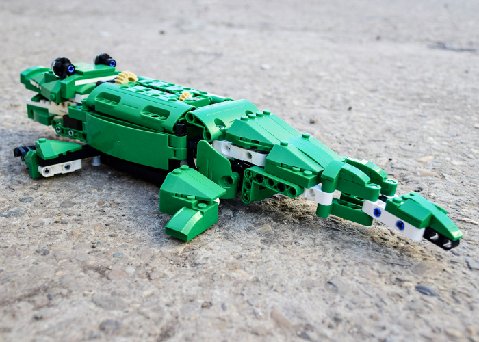 Jucarie Dinozaur sau crocodil 2 in 1 cu RC, set constructie CADA din 435 piese [5]