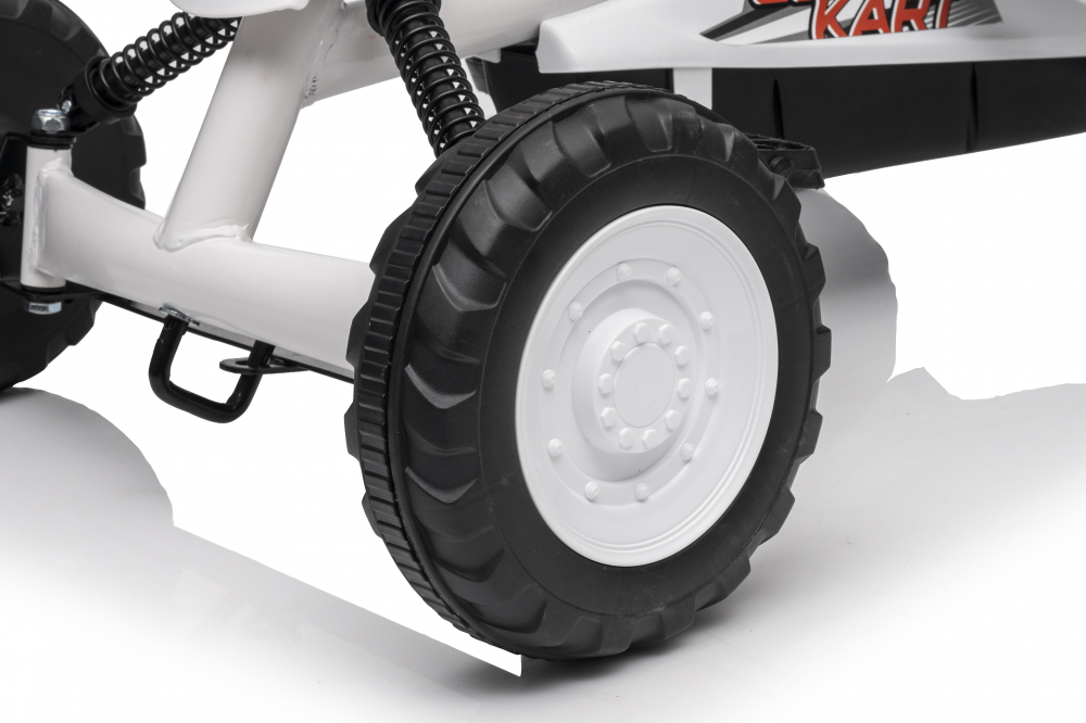 Kart cu pedale, pentru copii 2-6 ani, Kinderauto ARCING, culoare alba [8]