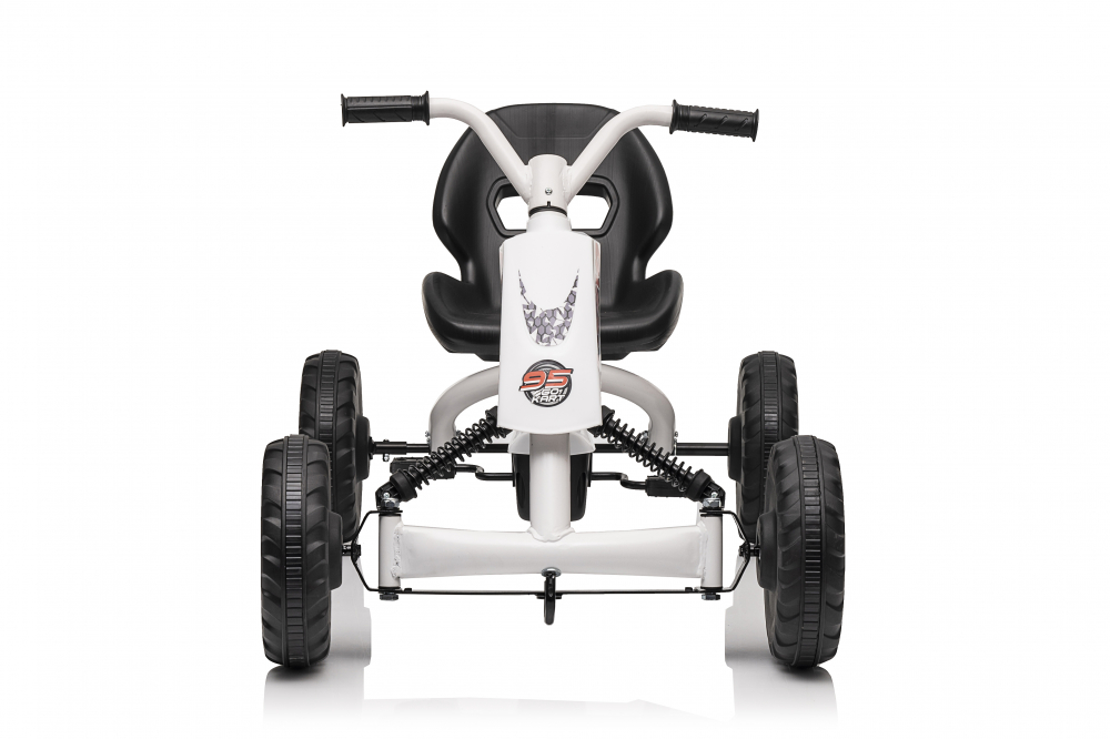 Kart cu pedale, pentru copii 2-6 ani, Kinderauto ARCING, culoare alba [2]