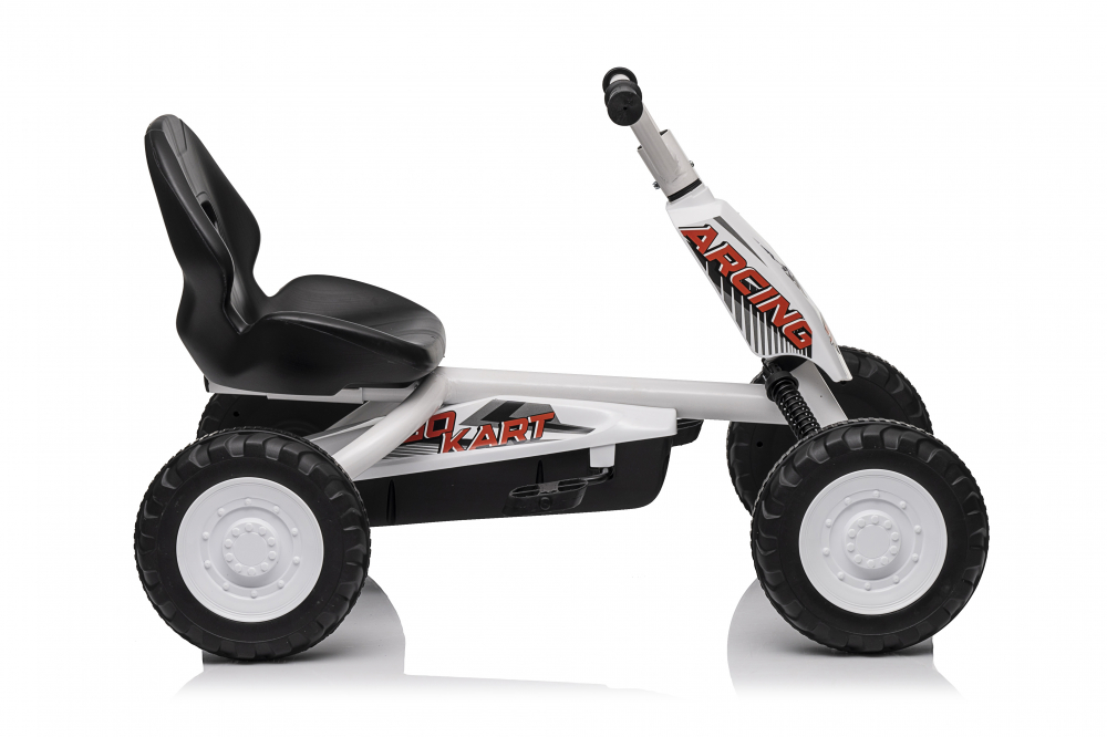 Kart cu pedale, pentru copii 2-6 ani, Kinderauto ARCING, culoare alba [6]